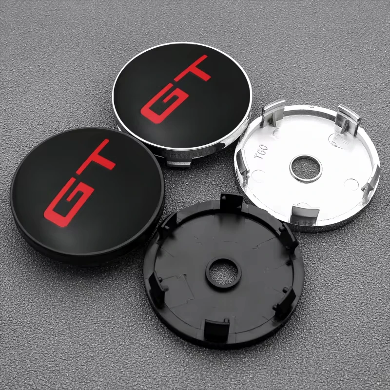 4X 60mm GT Nabendeckel Radkappen Universal