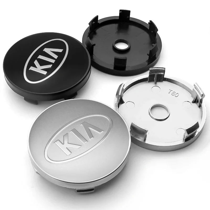 4x 60mm Kia Nabendeckel Radkappen