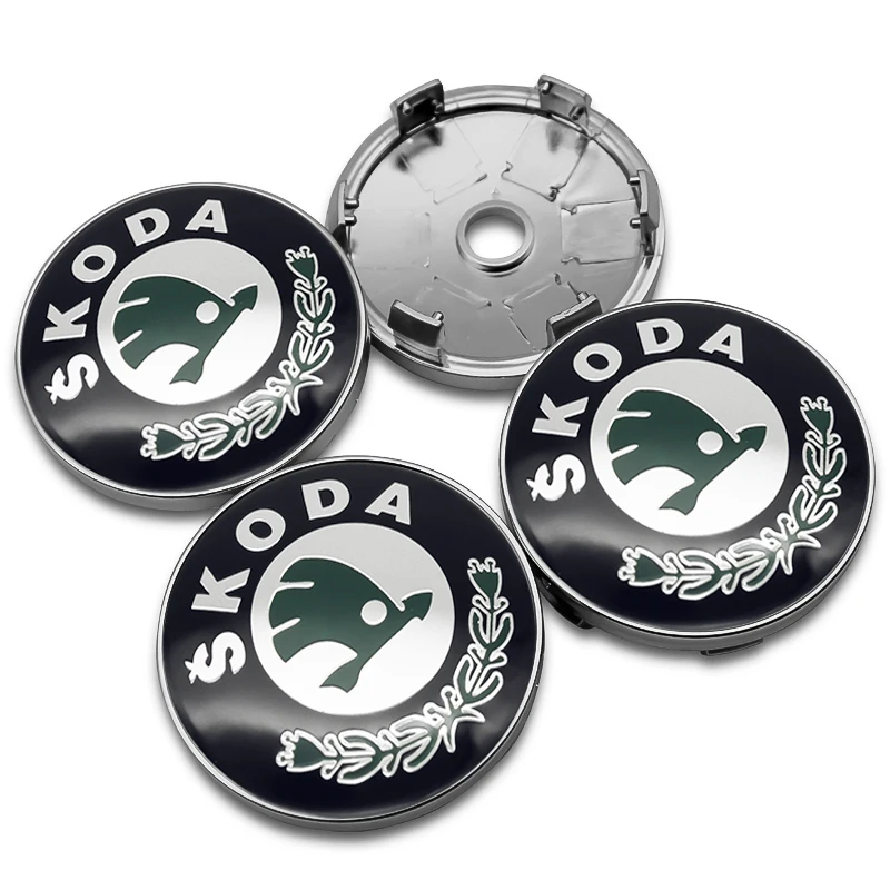 4X Skoda 60mm Nabendeckel Radkappen Octavia Fabia VRS - Image 6