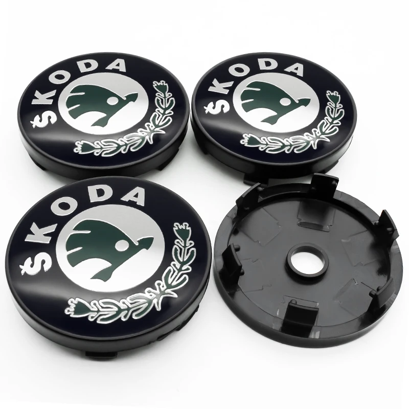 4X Skoda 60mm Nabendeckel Radkappen Octavia Fabia VRS - Image 5