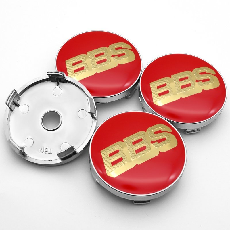 4X BBS 60mm Nabendeckel Radkappen Schwarz - Image 3