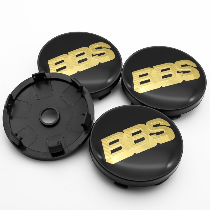 4X BBS 60mm Nabendeckel Radkappen Schwarz - Image 6