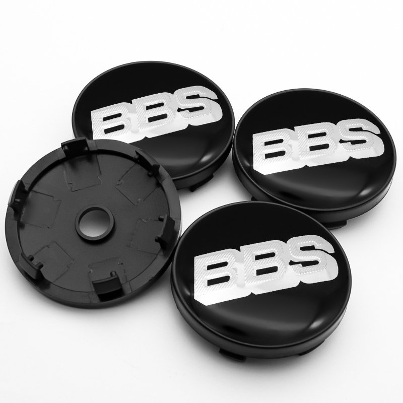 4X BBS 60mm Nabendeckel Radkappen Schwarz - Image 4