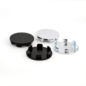 4X 51mm Nabendeckel Radkappen Schwarz