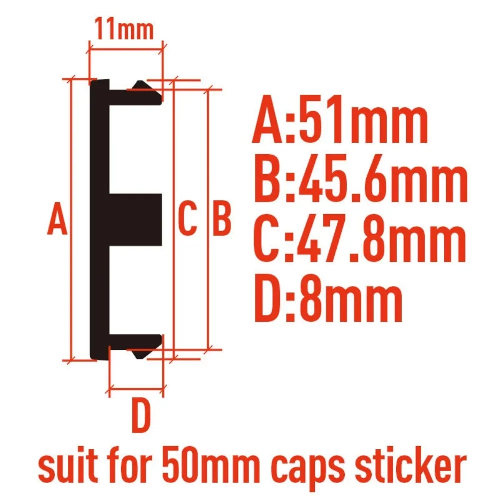 4X 51mm Nabendeckel Radkappen Schwarz - Image 2