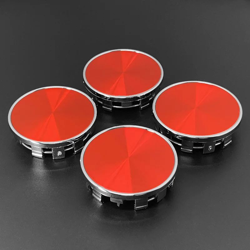 4X 54mm Nabendeckel Radkappen Rot - Image 4