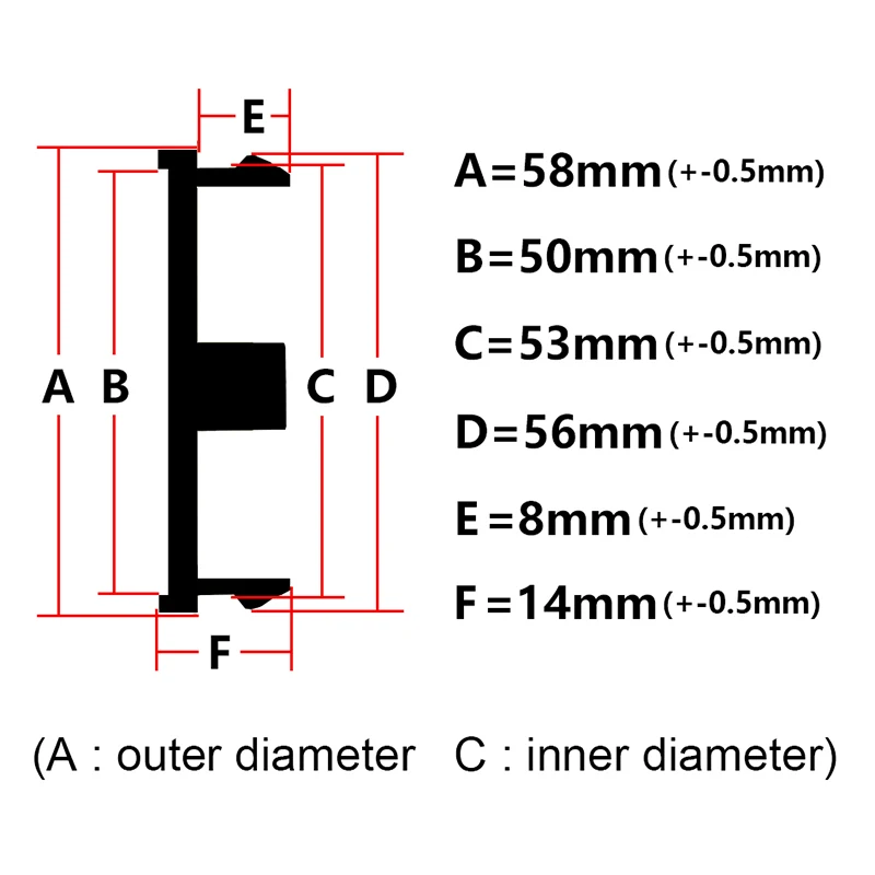 4X 58mm Nabendeckel Radkappen - Image 2
