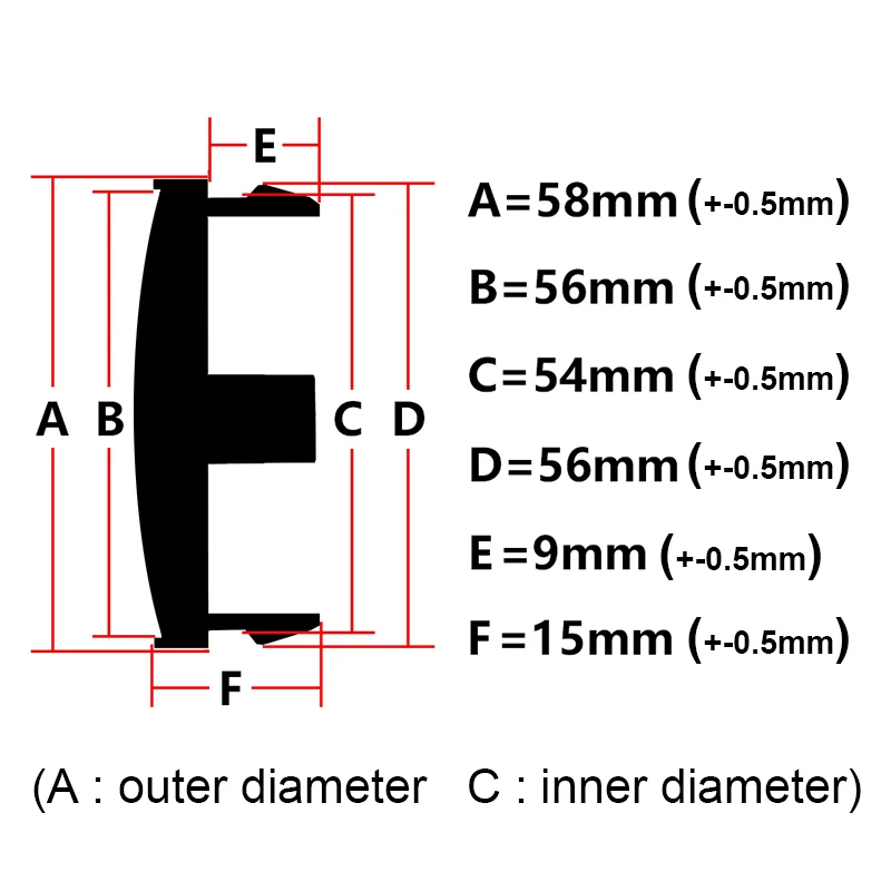 4X 58mm Nabendeckel Radkappen - Image 2