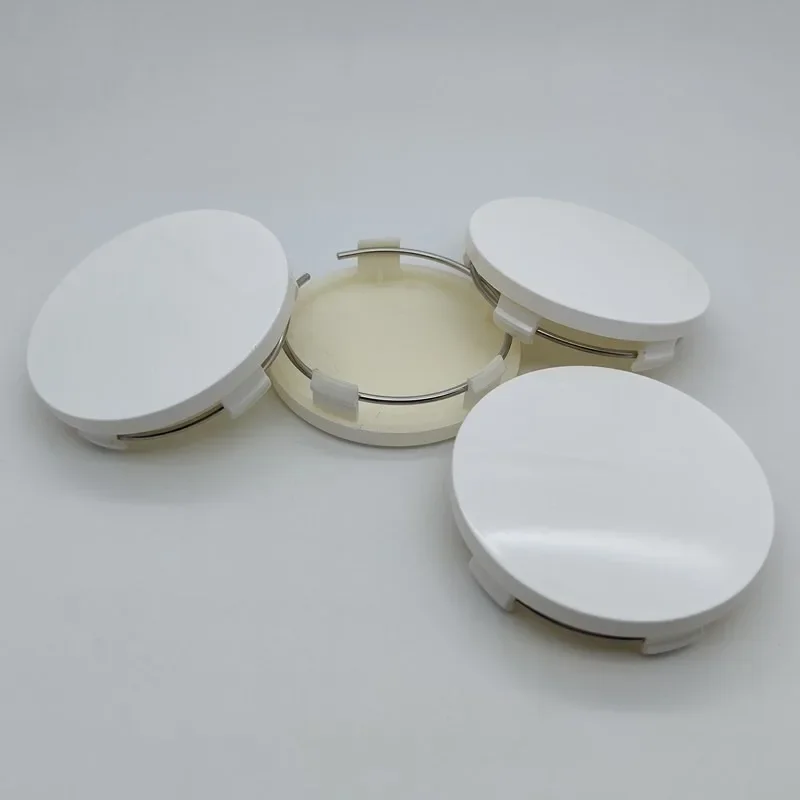 4X 60mm Nabendeckel Radkappen Weiß