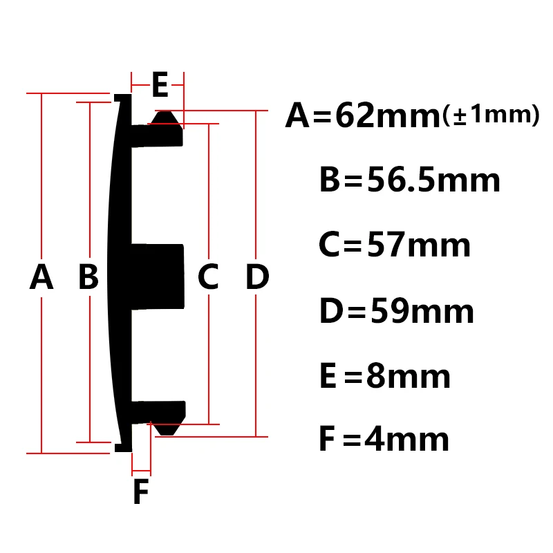 4X 62mm Nabendeckel Radkappen - Image 3