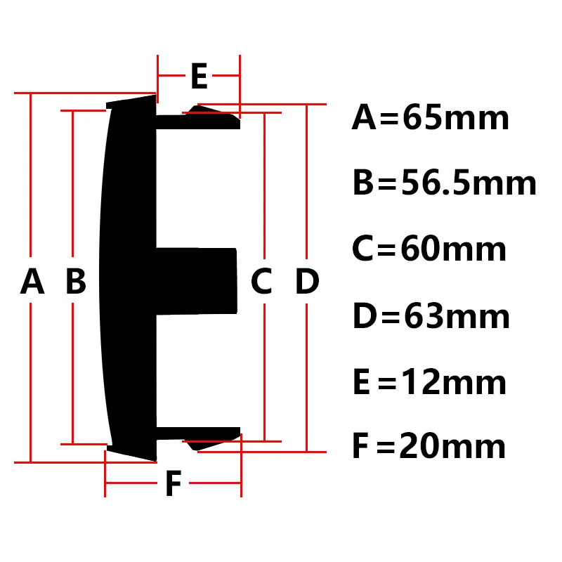 4X 65mm Nabendeckel Radkappen - Image 2