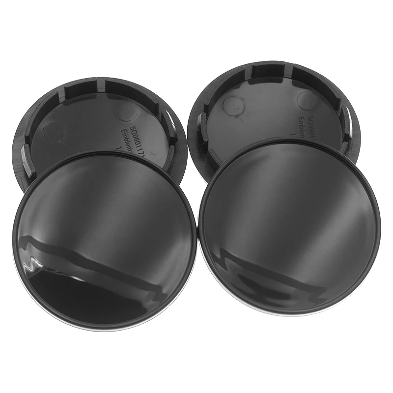 4X 65mm Nabendeckel Radkappen Schwarz - Image 3