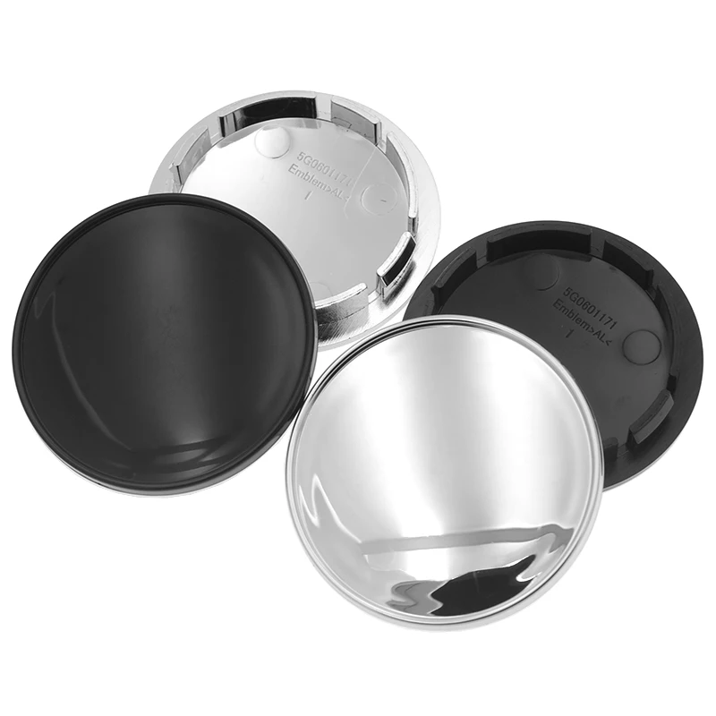 4X 65mm Nabendeckel Radkappen Schwarz