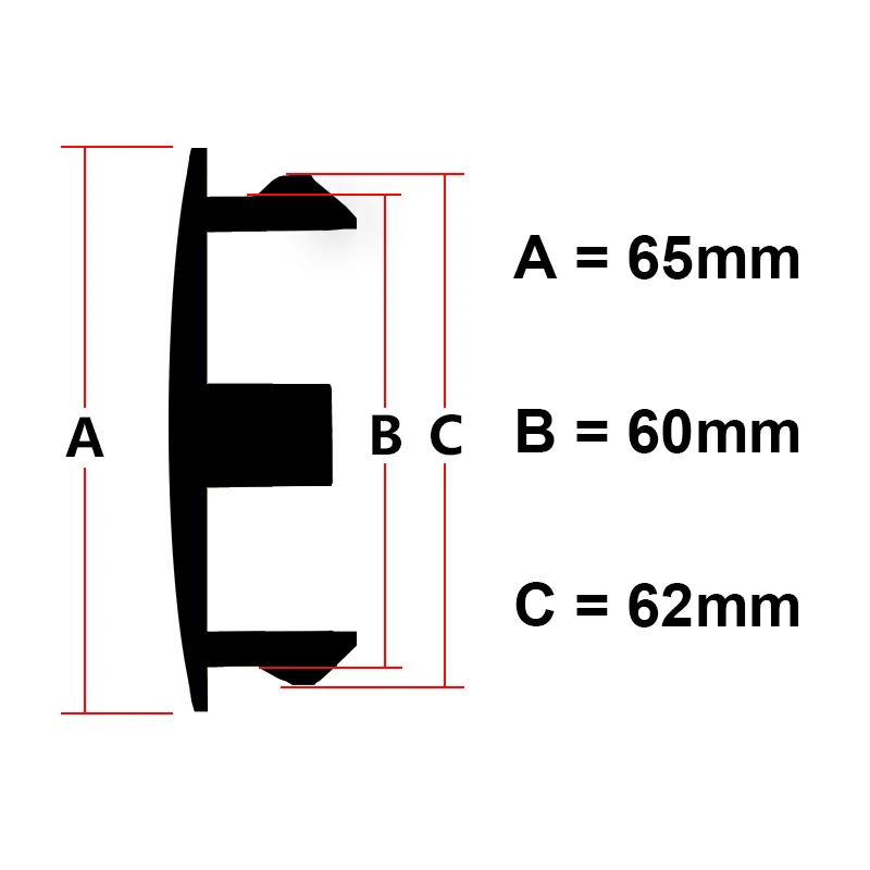 4X 65mm Nabendeckel Radkappen - Image 4
