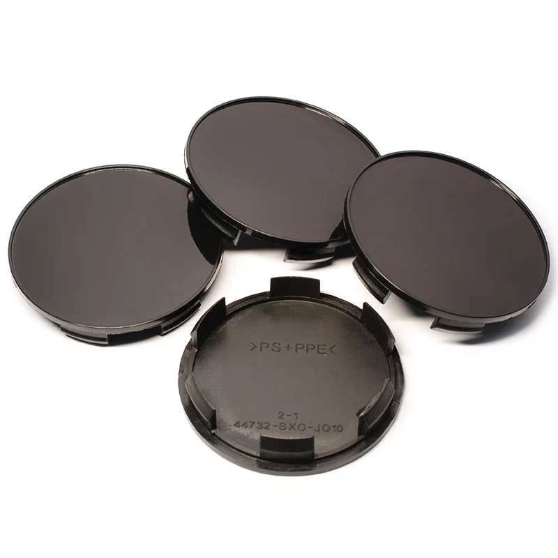 4X 70mm Nabendeckel Radkappen Schwarz - Image 4