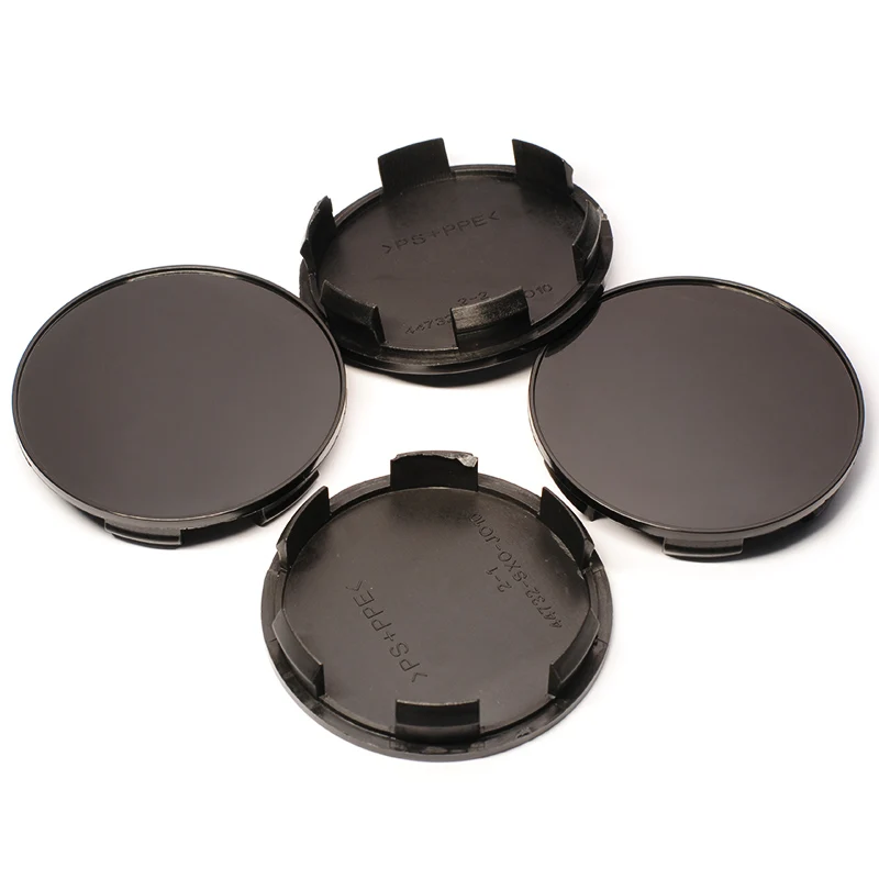 4X 70mm Nabendeckel Radkappen Schwarz - Image 3