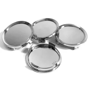 4X 75mm Nabendeckel Radkappen Silber
