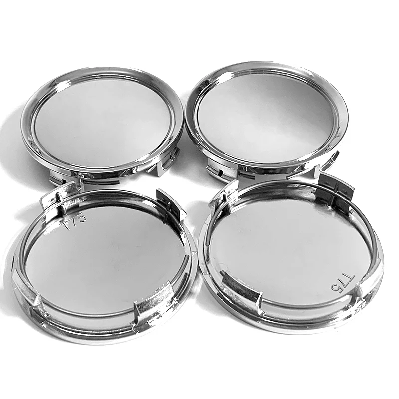 4X 75mm Nabendeckel Radkappen Silber - Image 2