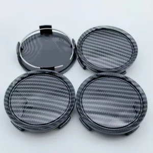 4X 75mm Nabendeckel Radkappen Carbon