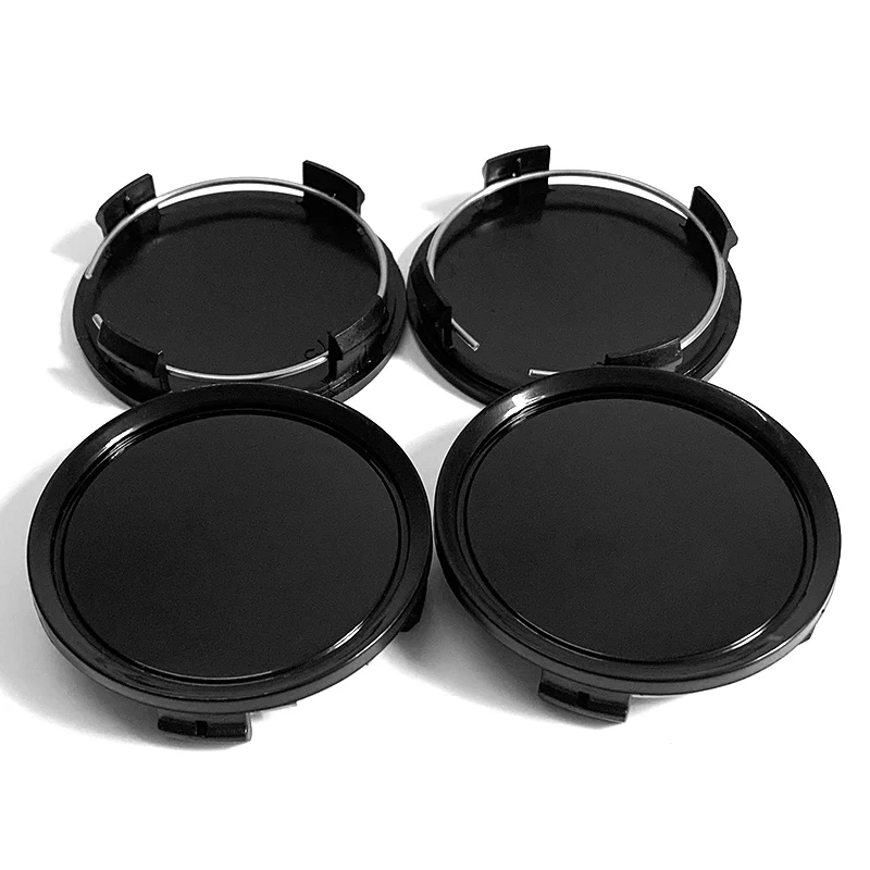 4X 75mm Nabendeckel Radkappen Schwarz - Image 4
