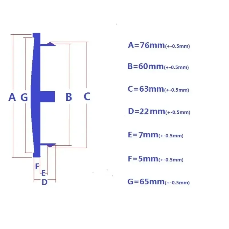 4X 76mm Nabendeckel Radkappen - Image 4
