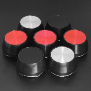 4X 60mm Nabendeckel Radkappen Rot