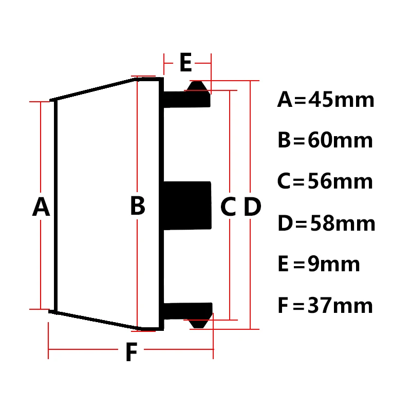 4X 60mm Nabendeckel Radkappen Rot - Image 2